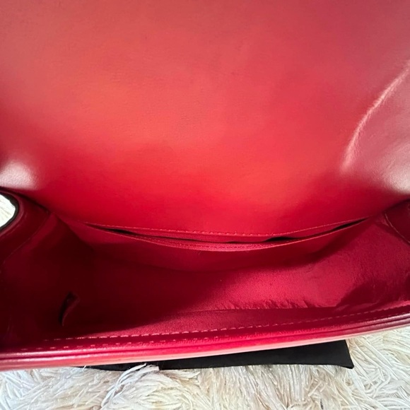 LEBOY OLD MEDIUM FLAP BLACK RED - Picture 14 of 16